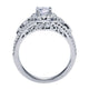 Engagement Ring 14k White Gold Diamond Halo