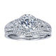 Engagement Ring 14k White Gold Diamond Halo