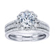 Engagement Ring 14k White Gold Diamond Halo