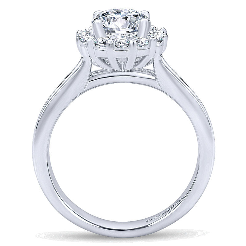 14K White Gold Diamond Halo 14K White Gold Engagement Ring ER6941W44Jj
