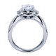 Engagement Ring 14k White Gold Diamond Halo