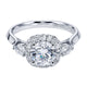 Engagement Ring 14k White Gold Diamond Halo