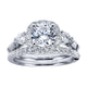 Engagement Ring 14k White Gold Diamond Halo