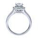 Engagement Ring 14k White Gold Diamond Halo