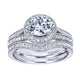 Engagement Ring 14k White Gold Diamond Halo