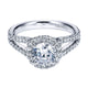 Engagement Ring 14k White Gold Diamond Halo