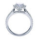 Engagement Ring 14k White Gold Diamond Halo