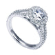 Engagement Ring 14k White Gold Diamond Halo