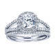 Engagement Ring 14k White Gold Diamond Halo