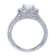 Engagement Ring 14k White Gold Diamond Halo