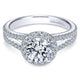 14K White Gold Diamond Halo 14K White Gold Engagement Ring ER7260W44Jj