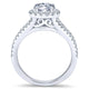 14K White Gold Diamond Halo 14K White Gold Engagement Ring ER7260W44Jj