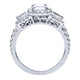 Engagement Ring 14k White Gold Diamond Halo