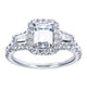 Engagement Ring 14k White Gold Diamond Halo