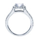 Engagement Ring 14k White Gold Diamond Halo
