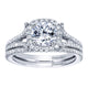 Engagement Ring 14k White Gold Diamond Halo