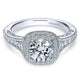 14K White Gold Diamond Halo 14K White Gold Engagement Ring ER7294W44Jj