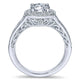 14K White Gold Diamond Halo 14K White Gold Engagement Ring ER7294W44Jj