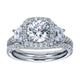 Engagement Ring 14k White Gold Diamond Halo