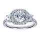 Engagement Ring 14k White Gold Diamond Halo