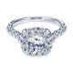 Engagement Ring 14k White Gold Diamond Halo