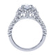 Engagement Ring 14k White Gold Diamond Halo