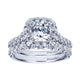 Engagement Ring 14k White Gold Diamond Halo