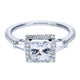 Engagement Ring 14k White Gold Diamond Halo