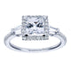 Engagement Ring 14k White Gold Diamond Halo