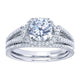 Engagement Ring 14k White Gold Diamond Halo