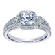Engagement Ring 14k White Gold Diamond Halo