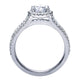 Engagement Ring 14k White Gold Diamond Halo