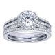Engagement Ring 14k White Gold Diamond Halo