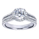 Engagement Ring 14k White Gold Diamond Halo