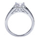 Engagement Ring 14k White Gold Diamond Halo