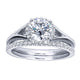 Engagement Ring 14k White Gold Diamond Halo