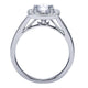 Engagement Ring 14k White Gold Diamond Halo