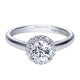 Engagement Ring 14k White Gold Diamond Halo