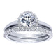 Engagement Ring 14k White Gold Diamond Halo