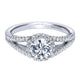 Engagement Ring 14k White Gold Diamond Halo