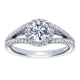 Engagement Ring 14k White Gold Diamond Halo