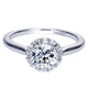 Engagement Ring 14k White Gold Diamond Halo