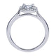 Engagement Ring 14k White Gold Diamond Halo