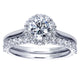 Engagement Ring 14k White Gold Diamond Halo