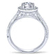 14K White Gold Diamond Halo 14K White Gold Engagement Ring ER8709W44Jj