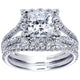 Engagement Ring 14k White Gold Diamond Halo