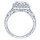 Engagement Ring 14k White Gold Diamond Halo