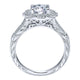 Engagement Ring 14k White Gold Diamond Halo