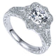 Engagement Ring 14k White Gold Diamond Halo