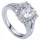 Engagement Ring 14k White Gold Diamond Halo